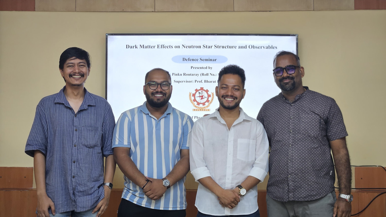 Group photo: Pinku Routaray PhD defence seminar at NIT Rourkela with lab members